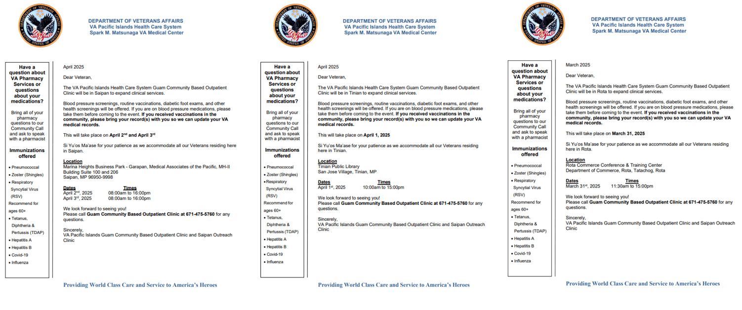 VA Outreach on Health Services for CNMI Veterans