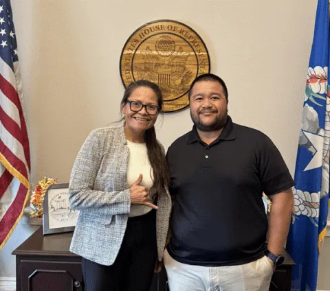 Rep. King-Hinds with Cris S. Duenas, Jr. 
